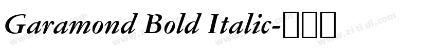 Garamond Bold Italic字体转换